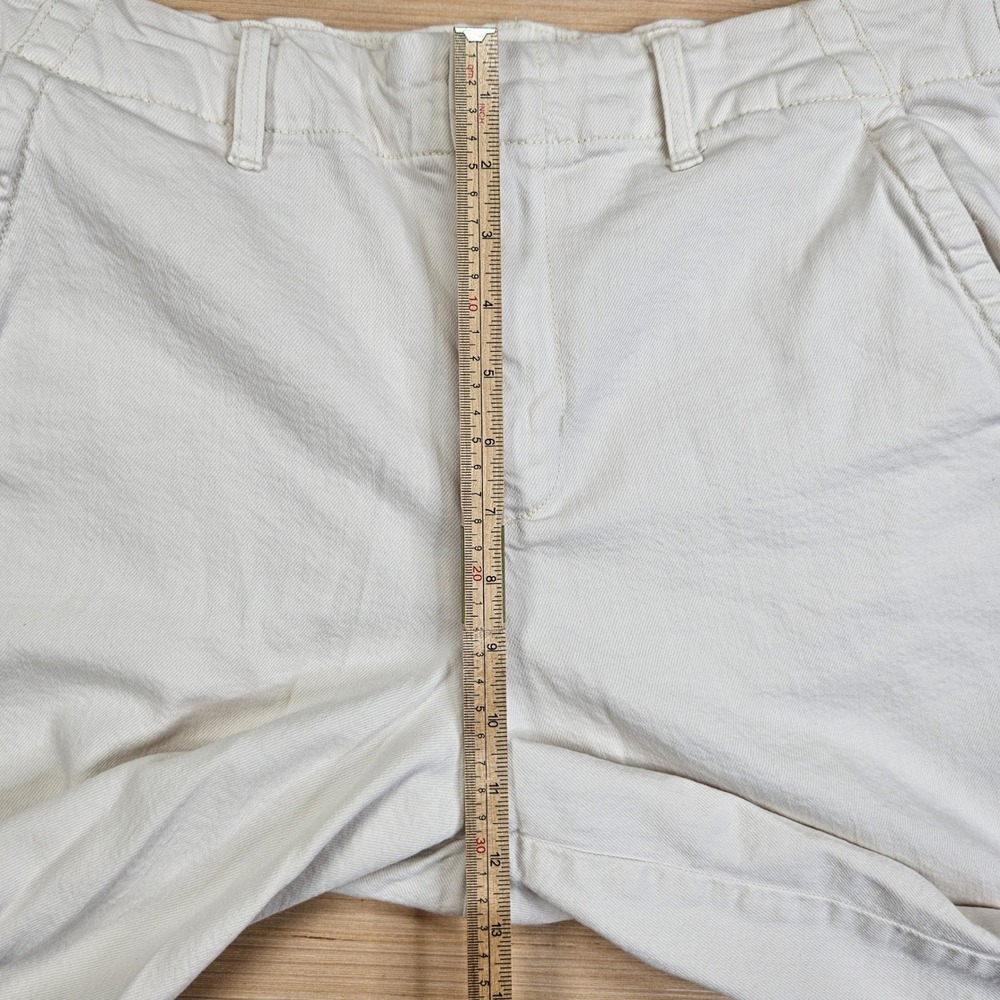 American Eagle Trouser Bermuda Womens 10 White Stretch Cotton Lyocell Shorts - Picture 10 of 13